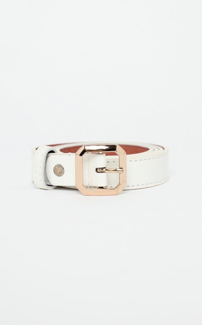 Moda CLAIRE BELT IN WHITE AND GOLD

