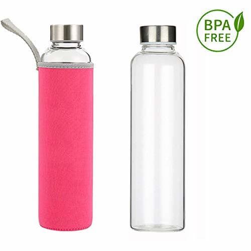 Product Botella Agua Vidrio Cristal Taza Viaje Deportiva Deporte Botella Cristal Borosilicato Transparente