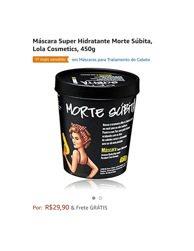 Product Máscara capilar morte súbita