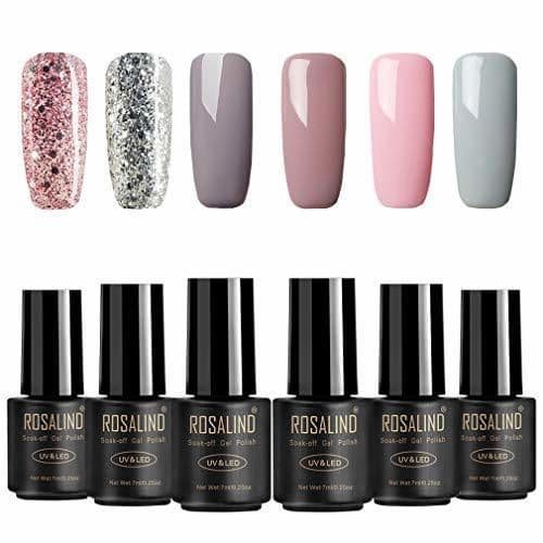 Belleza ROSALIND 6 * 7ml Sets de uñas 4* Color sólido