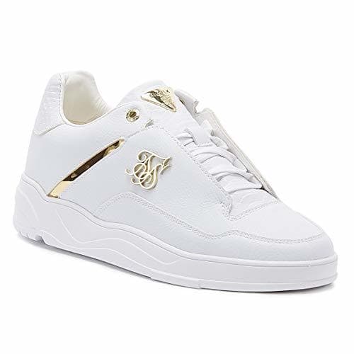 Product SikSilk Blaze Lux Hombres Blanco/Dorado Zapatillas-UK 9