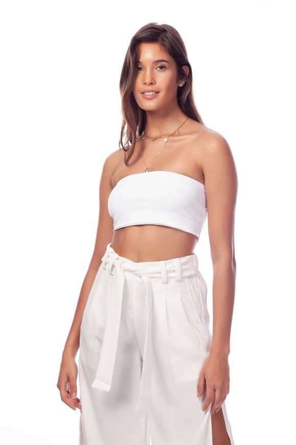 Fashion top faixa branco