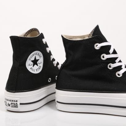 Moda Converse plataforma negras