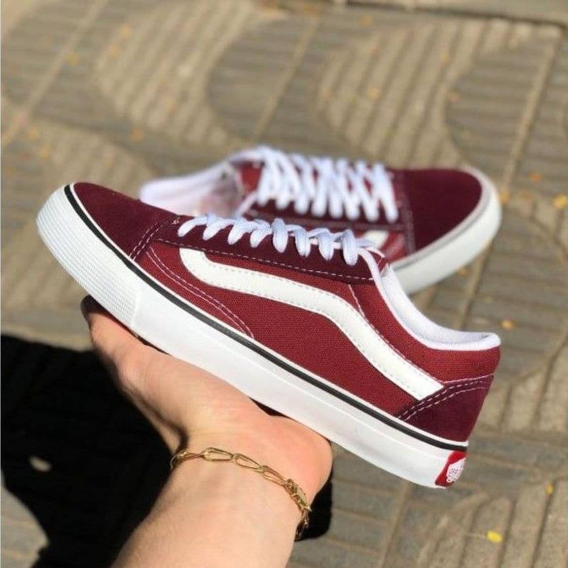 Moda Vans Old School Bordo 