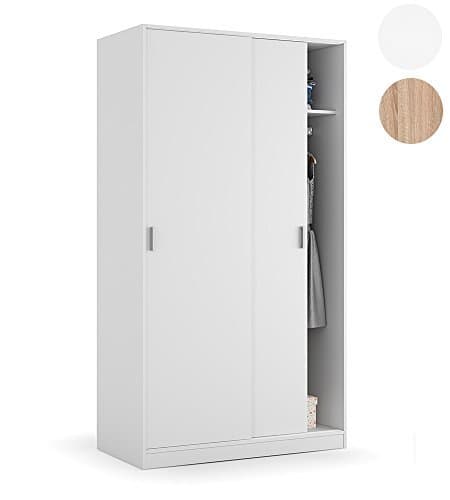 Elemento de la categoría hogar Habitdesign MAX019O - Armario Dos Puertas correderas, Color Blanco Mate, Medidas