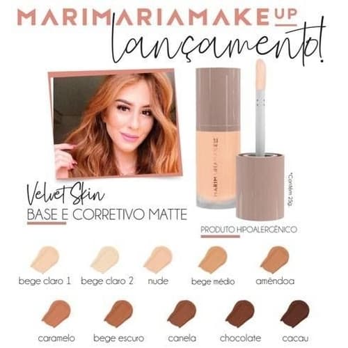 Fashion Base e Corretivo Mari Maria Make up Velvet Skin Matte - 1 Uni nas ...