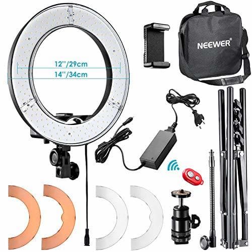 Electrónica Neewer 36cm Exterior LED Anillo de Luz 36W 5500K con Soporte de