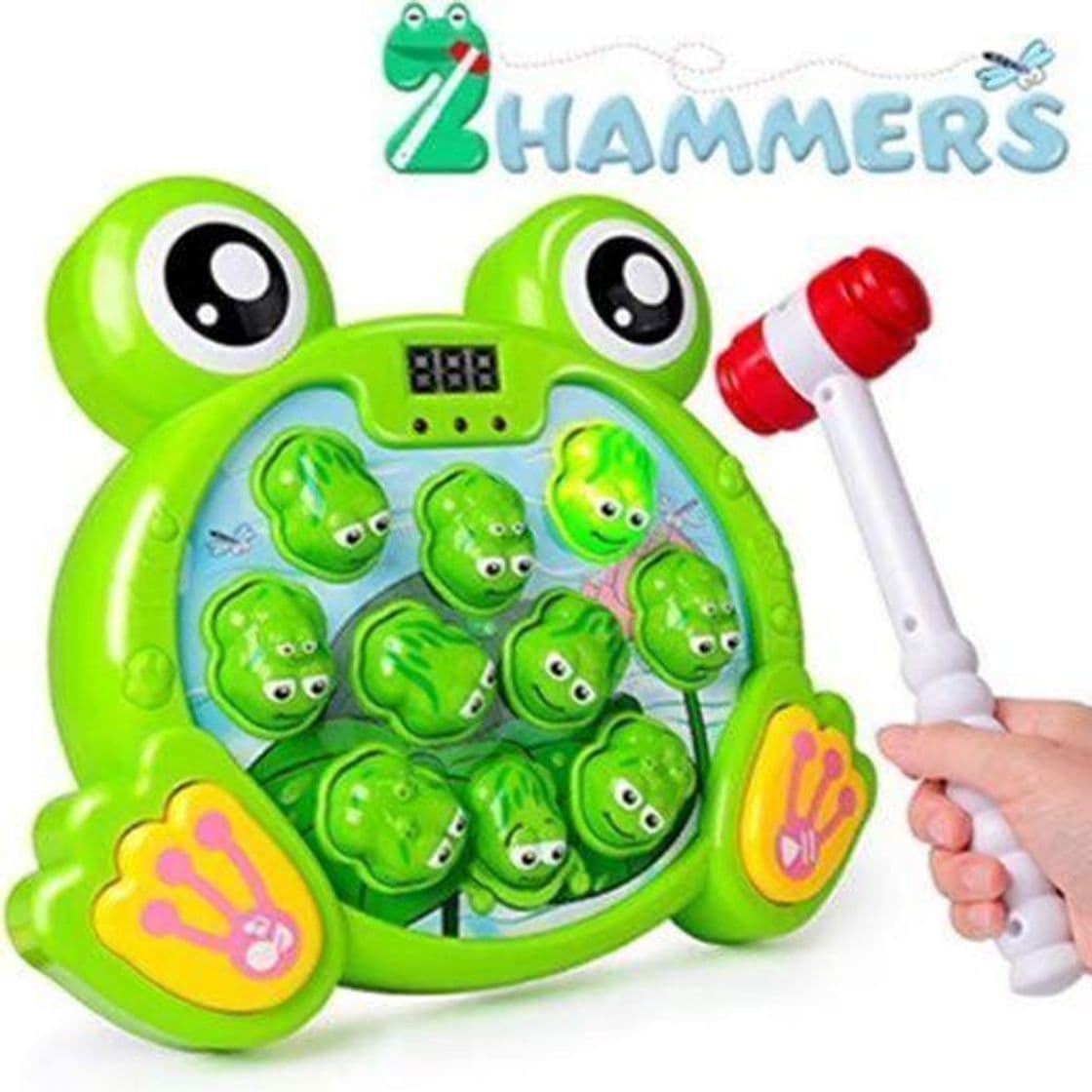 Product Rolimate Juego Interactivo Whack A Frog Cumpleaños 2 3 4 5 6 7 años Actividades para niños y niñas Juegos Juguete con 2 martillos para niños Bebés Niños pequeños Juguetes de Desarrollo