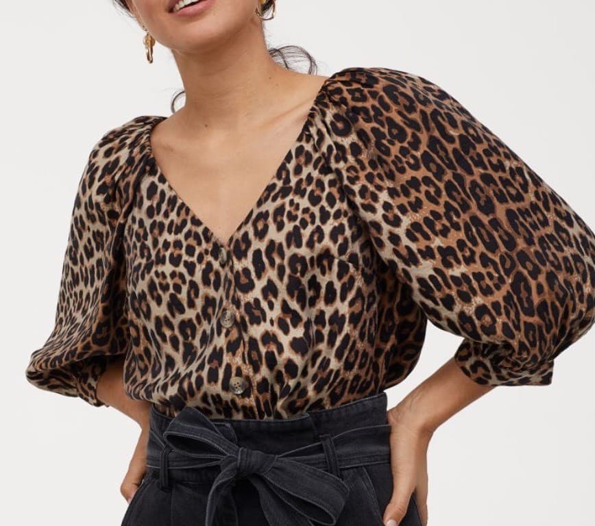 Moda Blusa animal print mangas