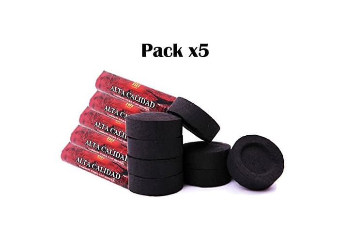 Product [Pack] 5 rollos de carbón para cachimba, shisha, hookah, narguile e incensario