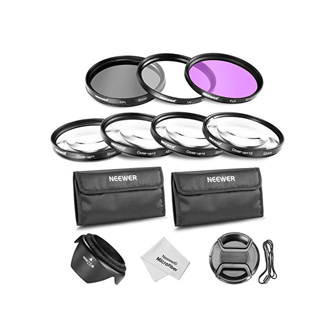 Electronic Neewer ®52MM profesional lente filtro y primer plano Macro accesorio Kit para