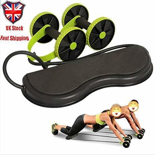 Place Adoture Multifuncional de Doble AB-Rollenrad-Heim-Fitnessgeräte Power-Roll-AB-Trainer-Core-Ruedas fortalece los músculos Bauchmuskelübungen para Bauch-