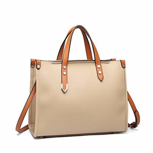 Place Miss Lulu Bolso de Mano Elegante 2Piezas Conjunto Cartera para Mujer Bolso