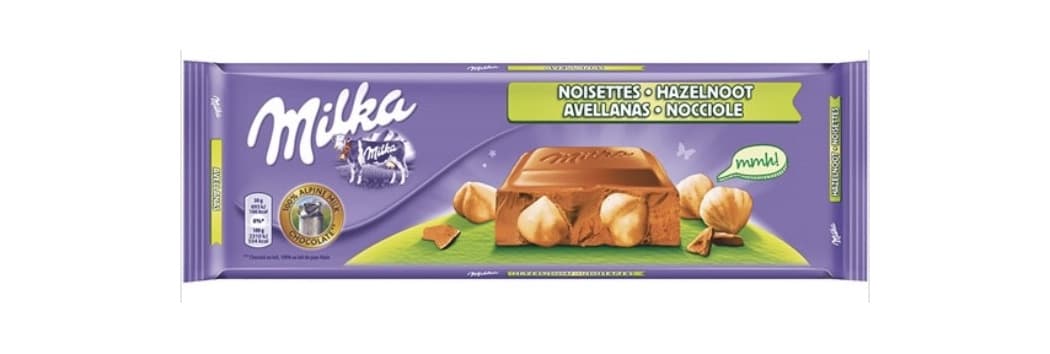 Producto Milka chocolate com avelã