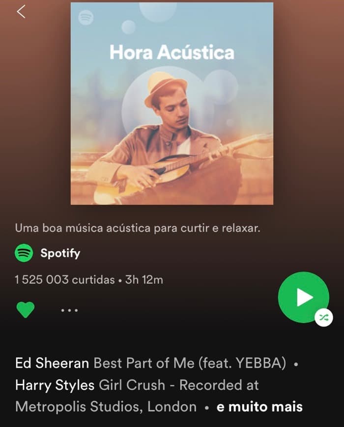 Moda Playlist Hora Acústica