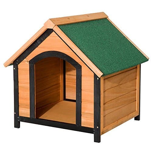 Place PawHut Caseta de Madera Maciza para Perro Casa de Perro Impermeable con