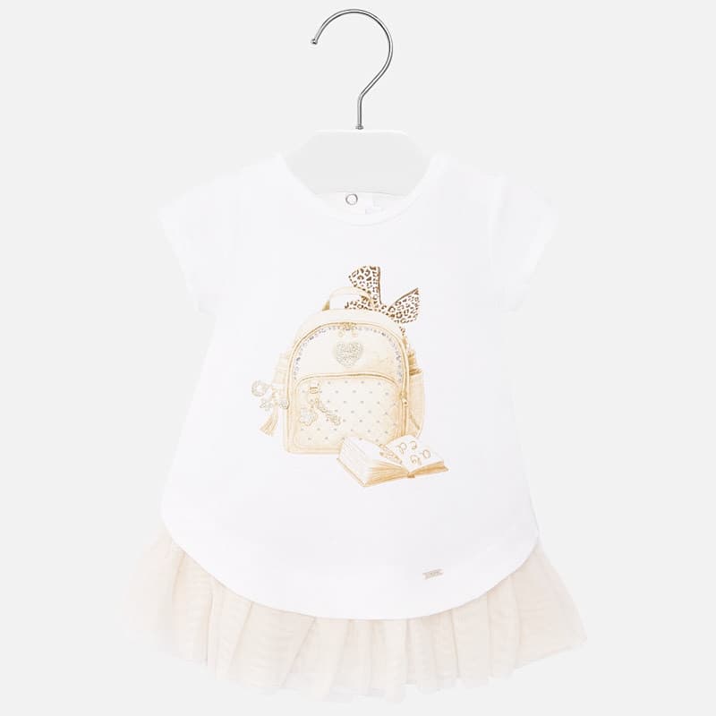 Product Vestido malha e tule bebé menina