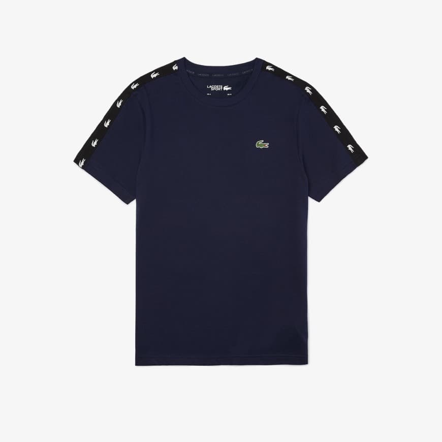 Product T-shirt em piqué respirável às riscas crocodilo Lacoste