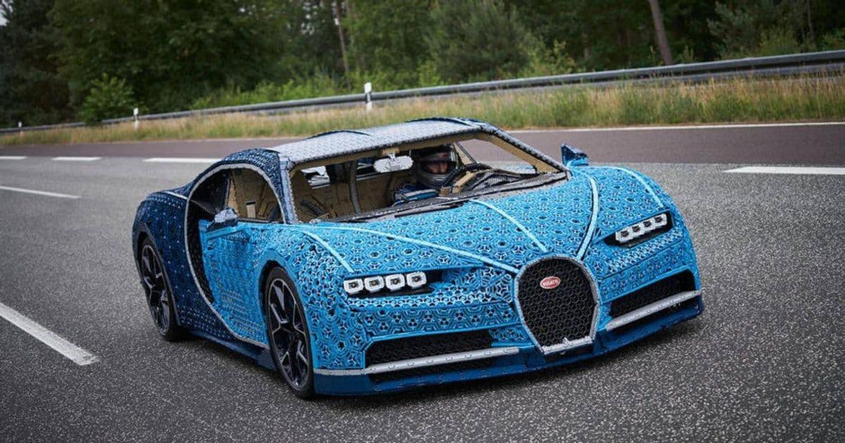 Fashion Bugatti Chiron Blue Lego paint 