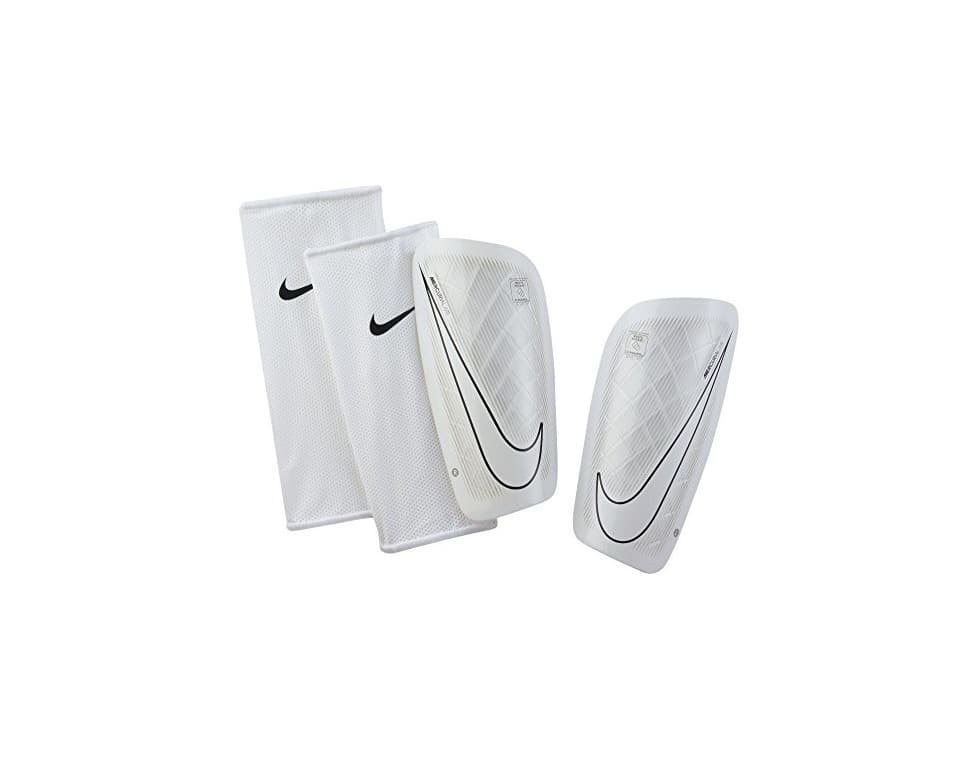 Fitness Nike Mercurial Lite Espinilleras, Unisex Adulto, Negro, Blanco