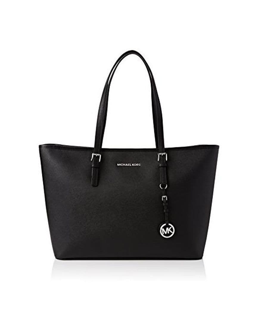 Fashion Michael Kors Jet Set Medium Travel, Bolso Totes para Mujer, Negro (Black)