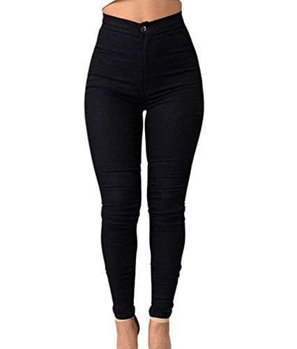 Fashion ZKOO Cintura Alta Pantalones Jeans Mujer Elástico Flacos Vaqueros Leggings Push up