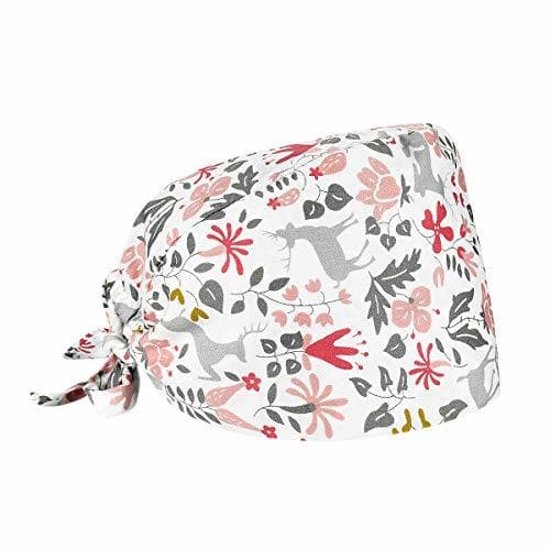 Producto gorro quirúrgico ajustable para matorrales enfermera médica gorro médico gorro estampado gorro