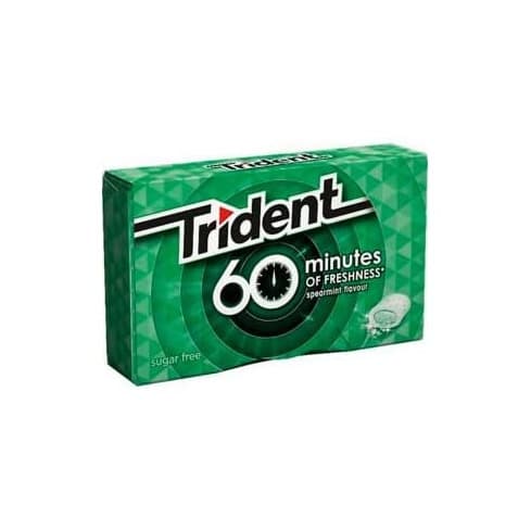 Product Trident Chicle Sin Azucar Hierbabuena 60 Minutes 20 gr