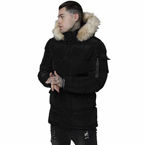 Fashion Sik Silk de los Hombres Chaqueta Parka Brillante Puffer