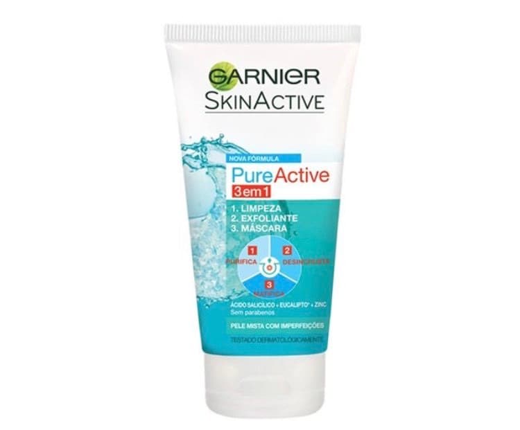 Fashion GARNIER: Pure Active Máscara 3 em 1