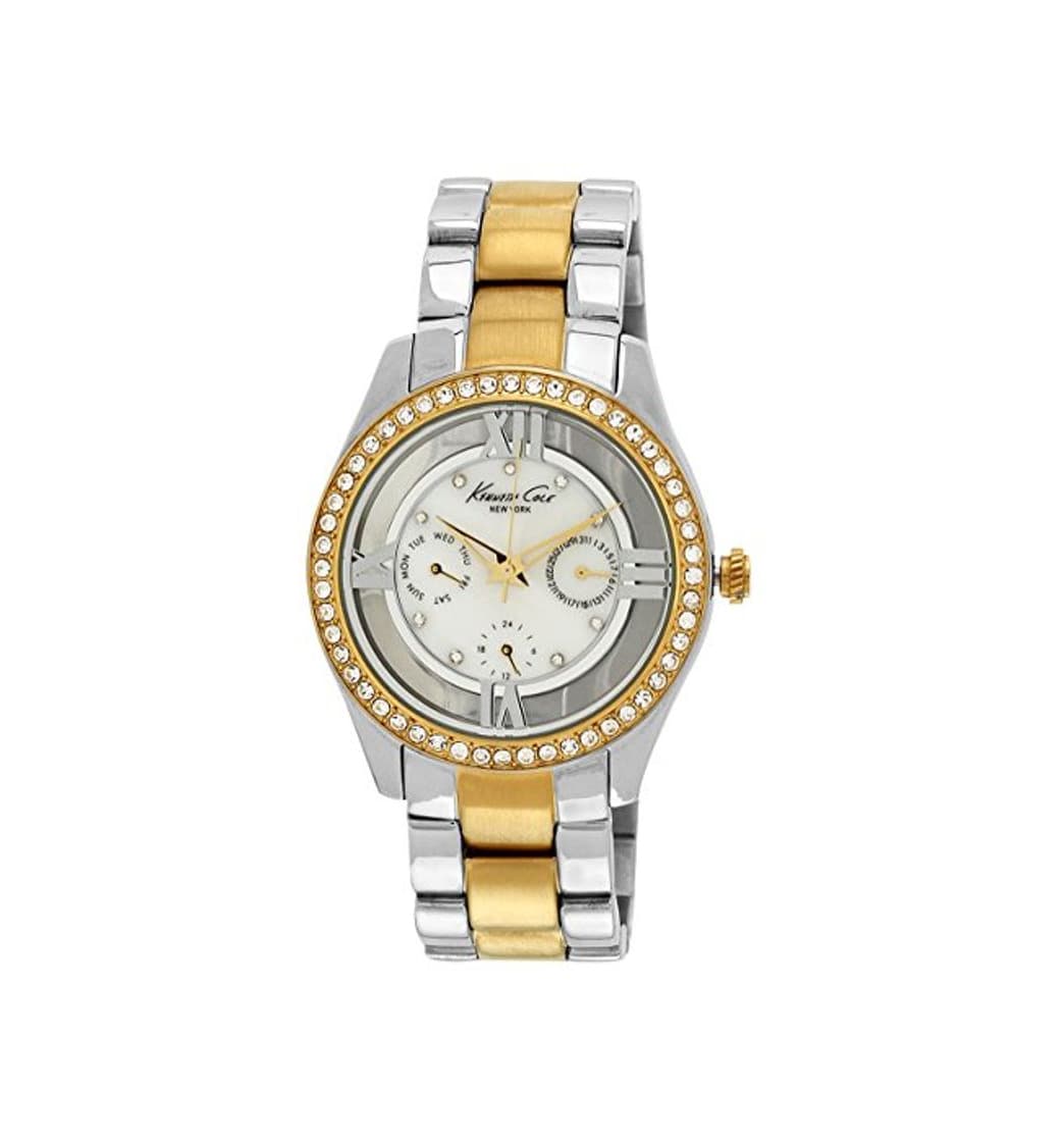 Moda Kenneth Cole Reloj Cronógrafo para Mujer de Cuarzo con Correa en Acero Inoxidable IKC4904