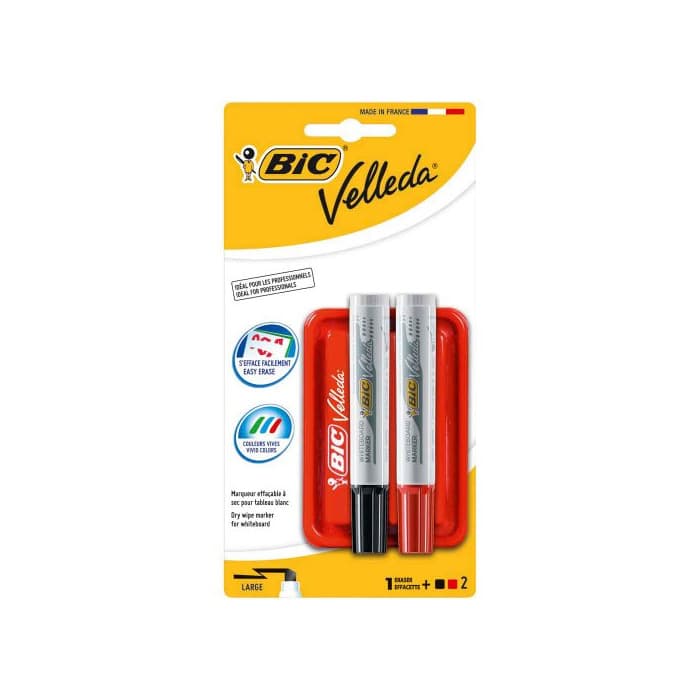 Product BIC Velleda Marcador Borrable Pizarra Blanca – Azul y Negro