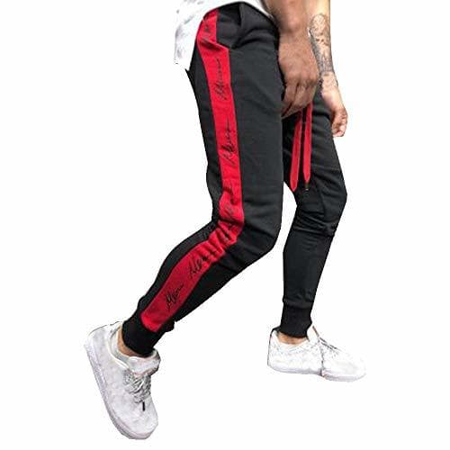 Product YanHoo Pantalones Deportivos de Hombres y Mujeres Mens Autumn Winter Joggers Patchwork