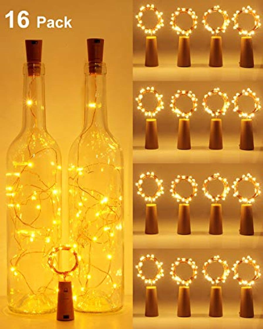 Product [16 Piezas] Luz de Botella, Hepside 2M 20 LED Luces LED Para