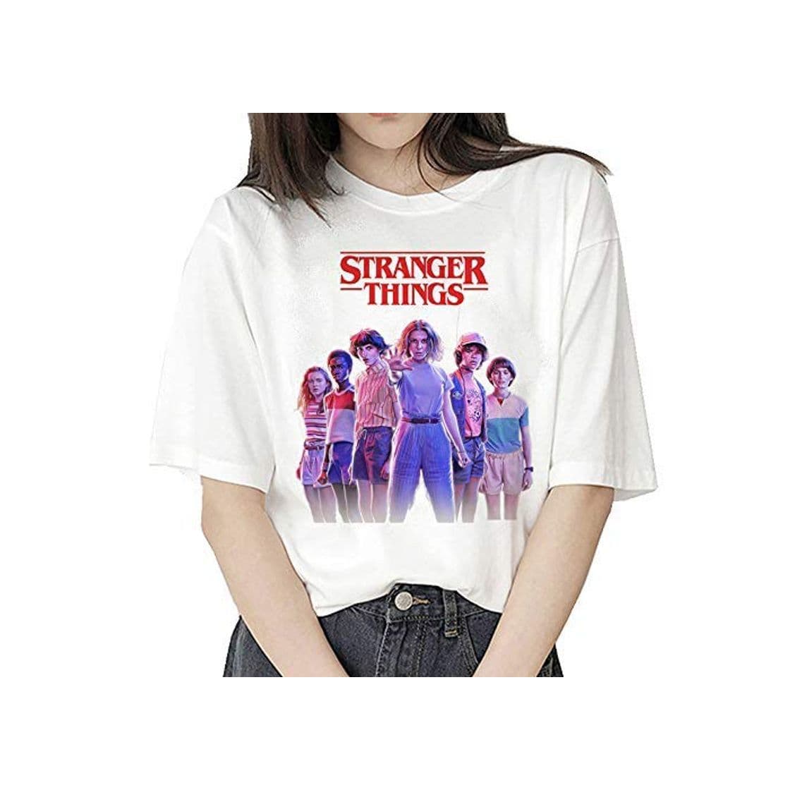 Fashion Camiseta Stranger Things Niña, Camiseta Stranger Things Mujer, Impresión T-Shirt Abecedario Camiseta