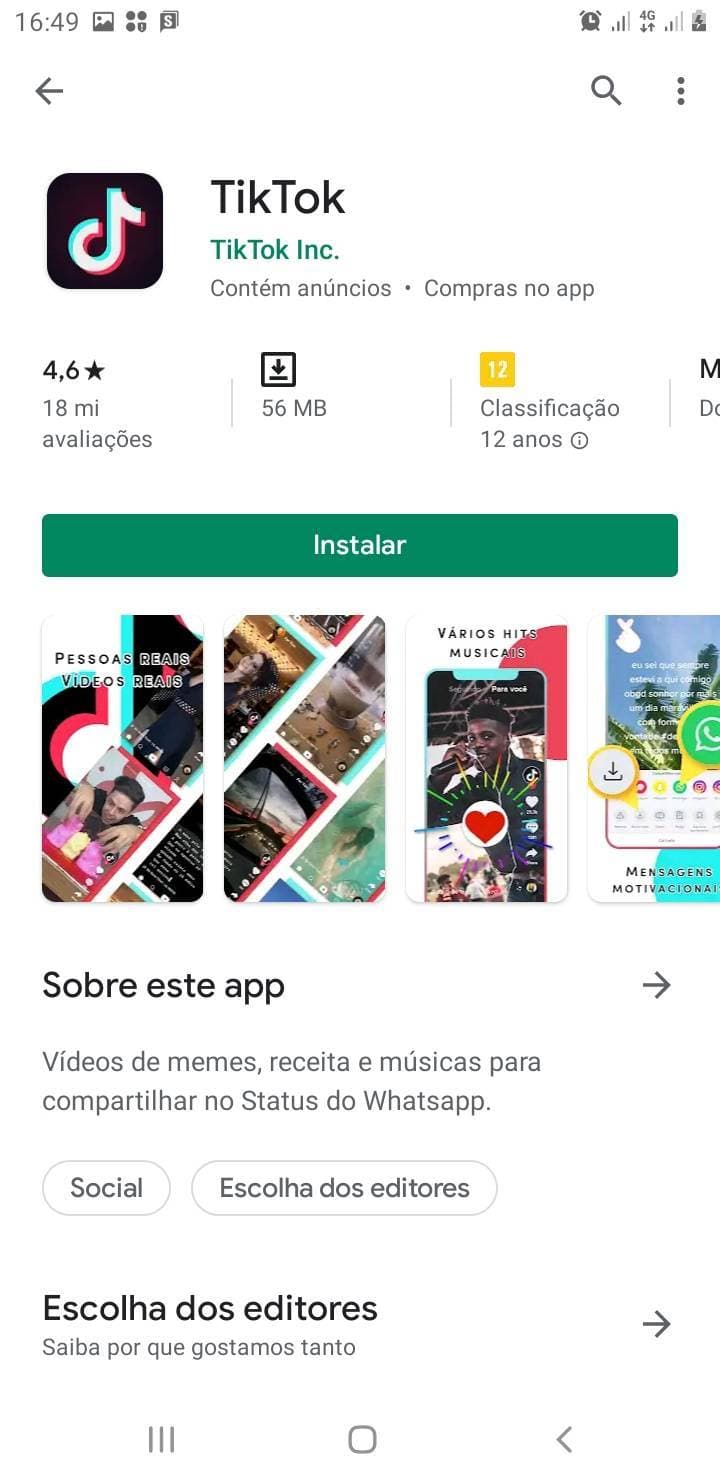 App Tik Tok o melhor aplicativo de passa tempo curiosidades e et