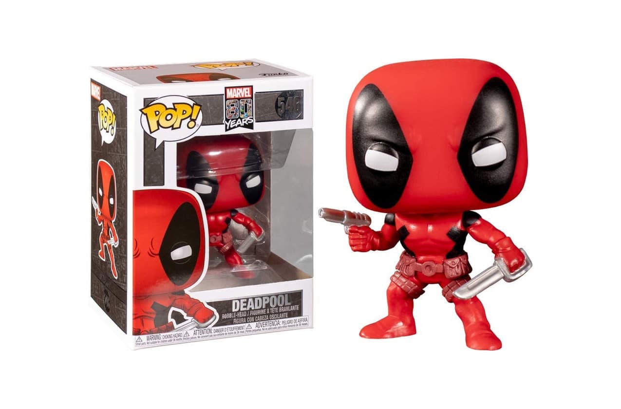 Game Funko Pop Bobble Marvel: 80th-First Appearance: Deadpool Figura Coleccionable, Multicolor