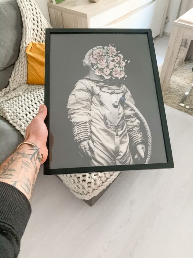 Product Quadro desenio floral astronauta 👩‍🚀 