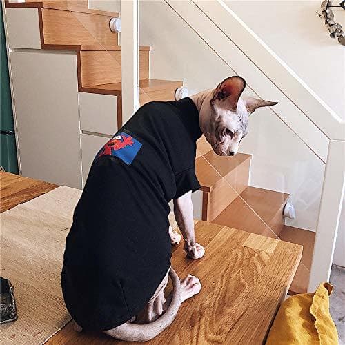 Place HCYD Ropa de Gato Negro Ropa de Gato Sphinx Ropa para Mascotas