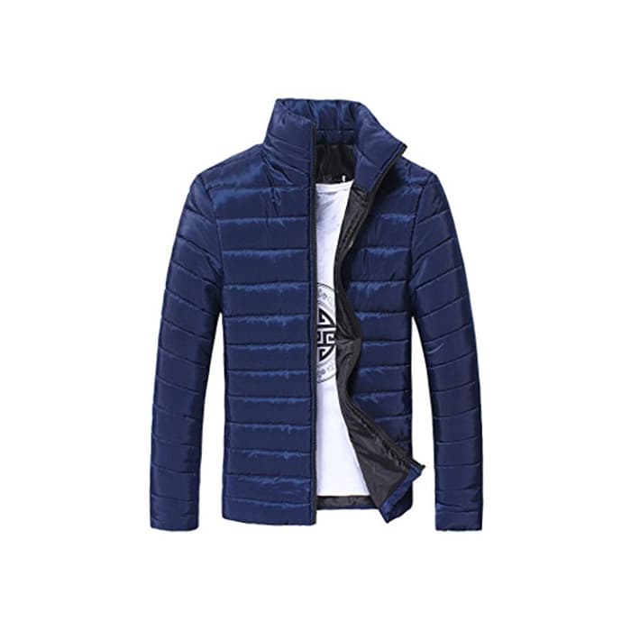 Product OverDose Abrigos Hombre Invierno Cremallera de Soporte Ligero Chaqueta Gruesa Caliente