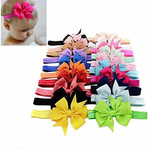 Product CAOLATOR 20Pcs Cintas De Cabeza Niños Niñas Conjuntos con Lazos Fijos Hermosas