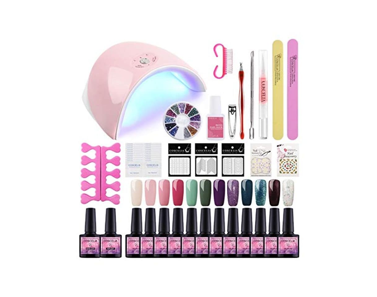 Product Saint-Acior 12PCS Esmaltes Semipermanentes Nail Art Esmaltes en Gel Pintauñas 8ml Lámpara