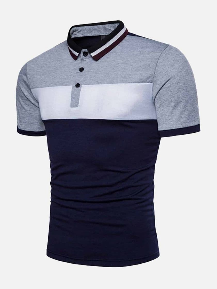 Moda Shein - Polo bicolor. 