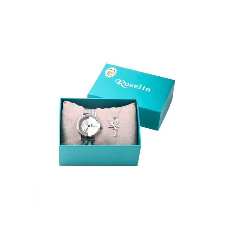 Product Reloj Malla Acero y circonitas Roselin Watches