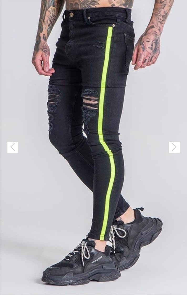 Product Black Royal Neon Ripped Jeans