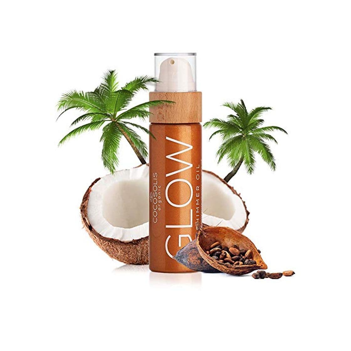 Producto COCOSOLIS Glow Aceite Brillante - Hidratante Bio Oil - Brillo bronceador para