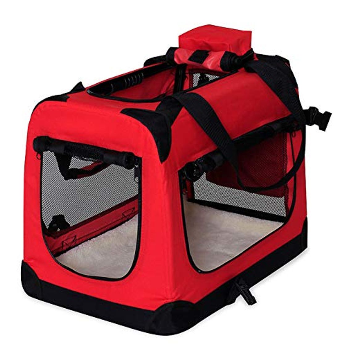 Product dibea TB10052 Bolsa de Transporte para Perros y Gatos, Rojo,