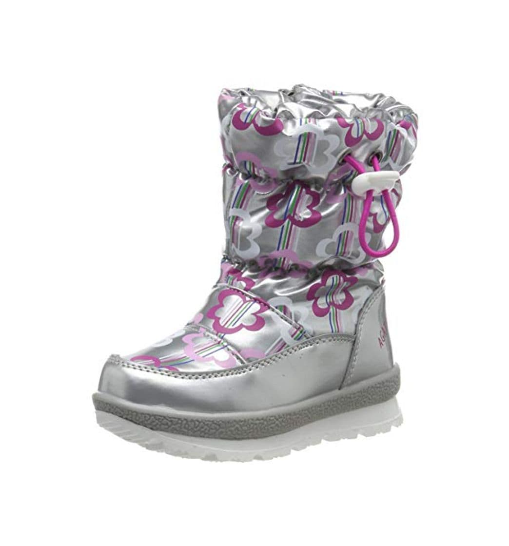 Moda Agatha Ruiz de la Prada 191991, Botas de Nieve para Niñas, Plateado