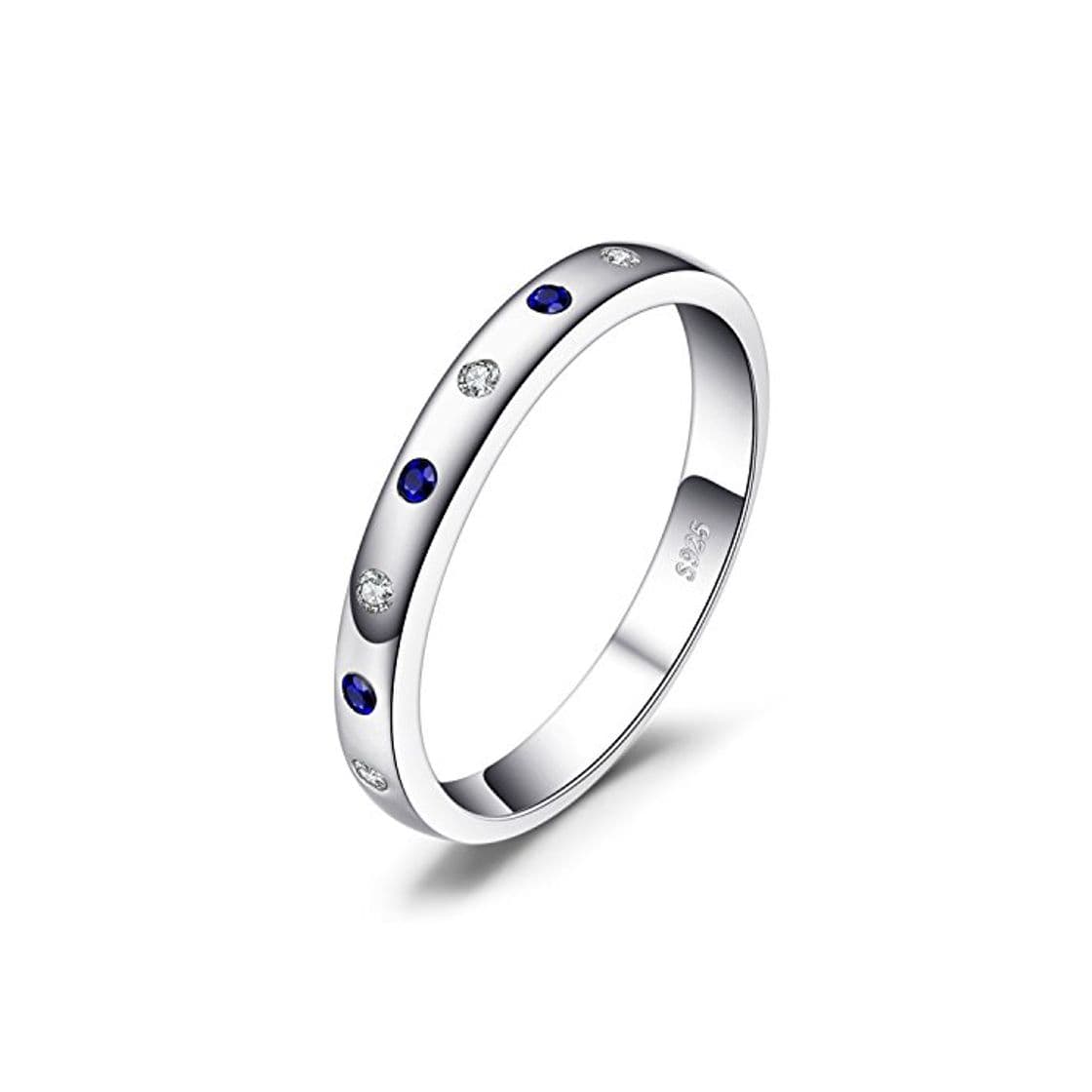 Producto JewelryPalace Anillo elegante adornado Zafiro creado y Circonita en plata de ley 925 Tamaño 14