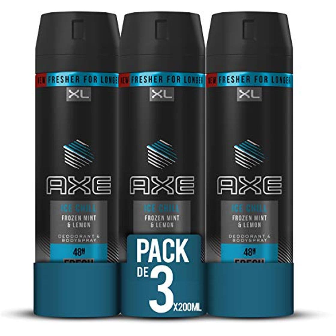 Belleza AXE Desodorante Bodyspray Ice Chill XL - Pack de 3 x 200ml